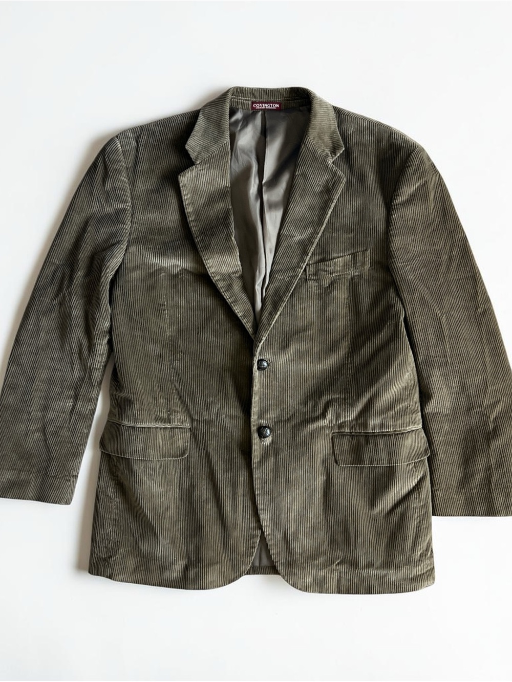 Covington Olive Brown Corduroy Sport Coat Size 42R